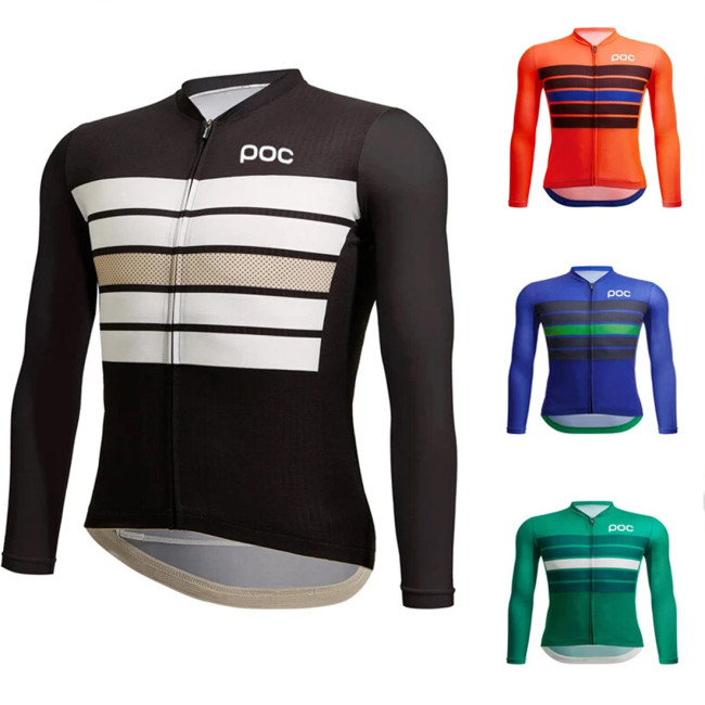 2025 Mens TEAM Cycling Jersey Autumn Long Sleeve MTB Bike Shirt Bicycle Uniform POC