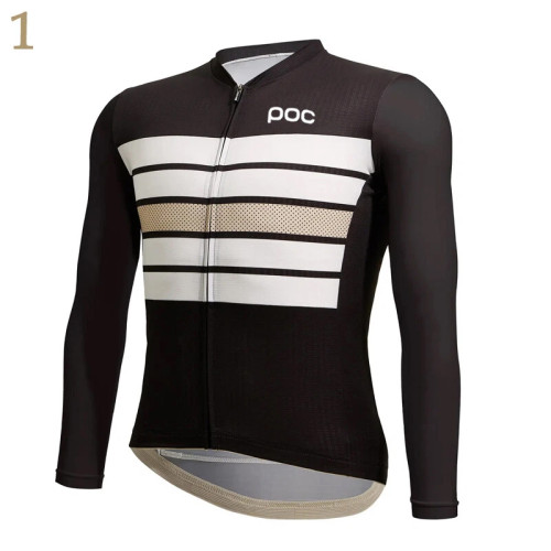 2025 Mens TEAM Cycling Jersey Autumn Long Sleeve MTB Bike Shirt Bicycle Uniform POC