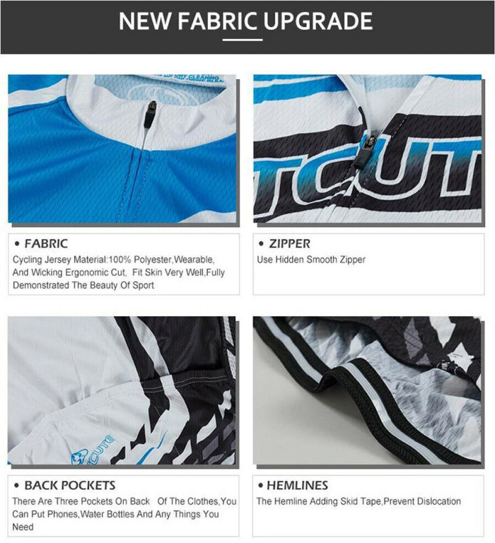 Mens Cycling Team Cycling Short Sleeves Jersey Riding Top Bicycle Jersey