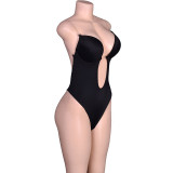 Women Underwear Sexy Invisible Bra Push Up Ladies Backless Bodysuit Clear Strap Lingerie Bralet Plus Size One Piece Underwear