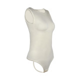 Tiktok Hot Selling Ladies Seamless Black Sleeveless Sculpting Slimming Body Shaper Sleeve less Shapewear Bodysuit For Women