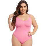High Elastic Seamless Full Body Shaper Adjustable Strap Crotch Breasted Design Tummy Control Women Sexy Thong Shapewear Bodysuit