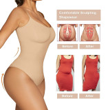 High Elastic Seamless Full Body Shaper Adjustable Strap Crotch Breasted Design Tummy Control Women Sexy Thong Shapewear Bodysuit