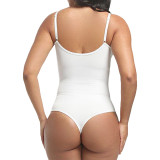 High Elastic Seamless Full Body Shaper Adjustable Strap Crotch Breasted Design Tummy Control Women Sexy Thong Shapewear Bodysuit