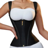 Hourglass design tummy control waist trainer vest with adjustable shoulder strap slimming shapers abdomen shapewear for women