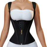 Hourglass design tummy control waist trainer vest with adjustable shoulder strap slimming shapers abdomen shapewear for women