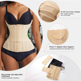 U-shaped Chest Support 10 Soft Steel Bone Design Removable Adjustable Waistband Mesh Fabric Lightweight Breathable Waist Cincher