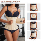 U-shaped Chest Support 10 Soft Steel Bone Design Removable Adjustable Waistband Mesh Fabric Lightweight Breathable Waist Cincher