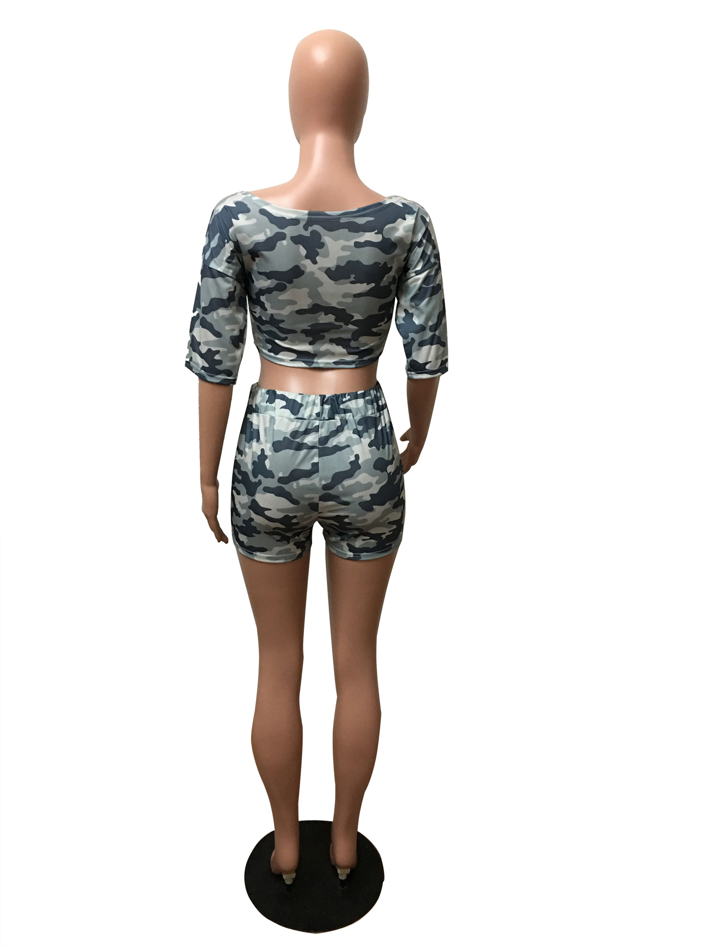 camo print crop top