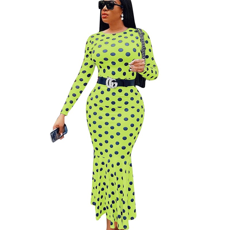 Us 8 88 Light Yellow Women Casual Polka Dot Long Sleeves