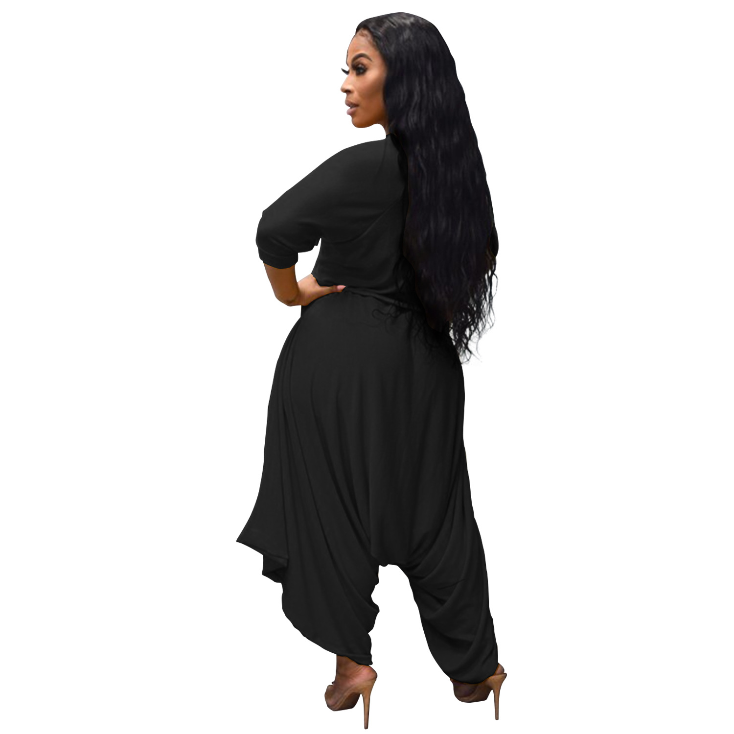 black loose pants outfit