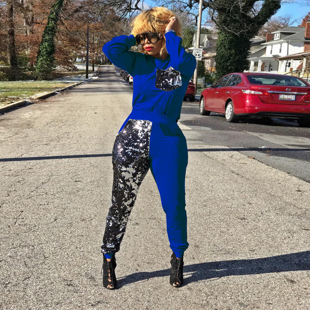 Us 10 4 Fashionable Sequined Splicing Winter Gym Outfits For