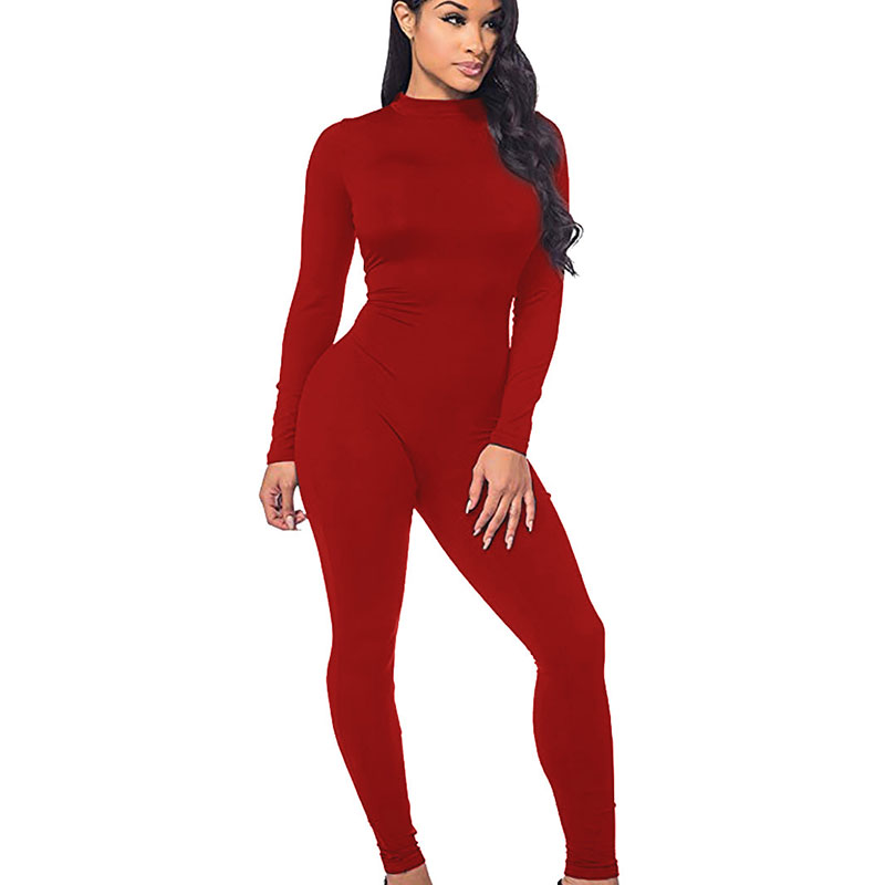 bright red jumpsuit