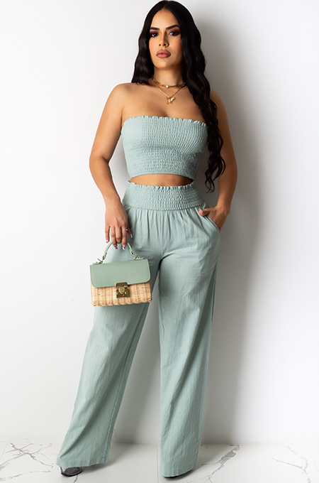 mint green tube top