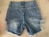 Side Split Tassel Hem Short Denim Jeans LD8705