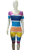 Multicolor Zebra Graphic Shorts Sets YX9211