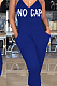 Blue Sexy Polyester Letter Sleeveless Cold Shoulder Flat Pocket Cami Jumpsuit CYY8552