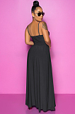 Black Elegant Polyester Sleeveless Cold Shoulder Pleated Peplum Top YYZ502