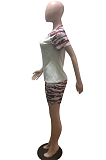 Pink Casual Camo Short Sleeve Round Neck Tee Top Shorts Sets AFY685