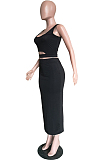 Green Simplee Sleeveless Strappy Hollow Out Tank Top Bodycon Skirt Sets BBN060