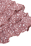 Pink Casual Woven Fabric Polka Dot Boat Neck High Waist Tube Dress NS5818
