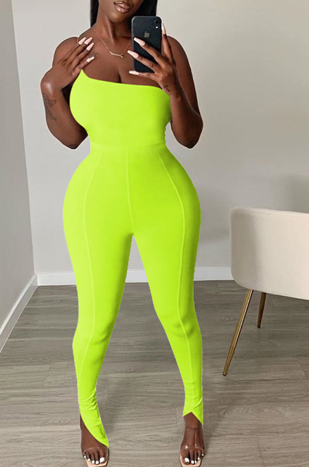 neon yellow jumpsuit