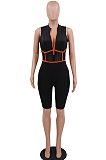 Black Sexy Polyester Sleeveless Bodycon Jumpsuit YF8532