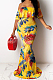 Casual Polyester Tropical Boat Neck Flounce Guipure Lace Tube Dress SMR9660