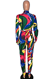 Colours Casual Polyester Long Sleeve Knotted Strap Bodycon Jumpsuit AA5025