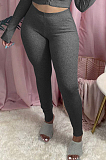 Dark Grey Casual Polyester Mid Waist Long Pants LD8789