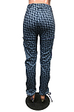 Casual Printed Spliced Jeans (can be worn in two pieces) OMY8011