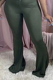 Sexy casual stretch tight flared pants QZ5012