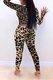 Sexy Night Out  Leopard Long Sleeve Unitard Jumpsuit