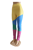 Multi Cute Casual Colorblock Capris Pants