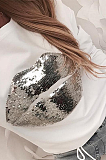 Casual Modest Simplee Mouth Graphic Round Neck Long Sleeve T Shirts