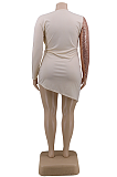 Modest Luxe Sexy Elegant Long Sleeve Deep V Neck Wrap Mini Dress