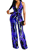 Casual Polyester Sleeveless V Neck Tank Jumpsuit R6216