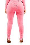 Casual Sporty Simple Belted Pure Color Pants