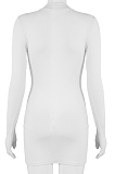 Sexy Simplee Casual Mini Dress Long Sleeve Round Neck