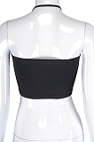 Casual Sexy Sleeveless Cold Shoulder Crop Top