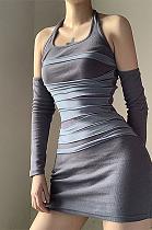 Sexy Casual Long Sleeve V Neck Dress