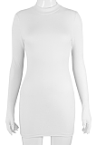 Sexy Simplee Casual Mini Dress Long Sleeve Round Neck