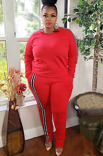 Casual Polyester Long Sleeve Round Neck T-Shirt Sets CCY1293