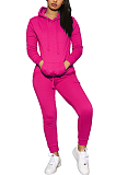 Casual Simplee Pure Color Long Sleeve Pants Sets
