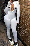 Sexy Polyester Long Sleeve Hollow Out Bodycon Jumpsuit SN3877