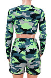 Casual Polyester Camo Long Sleeve Sets HT6003