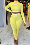 Long Sleeve Top Pencil Pants Sporty Bodycon Outfits YLY952