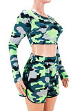 Casual Polyester Camo Long Sleeve Sets HT6003