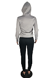 Casual Basics Sporty Simplee Pure Color Long Sleeve Hoodie Pants Sets