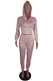 Casual Sporty Preppy Simplee Pure Color Long Sleeve Pants Sets